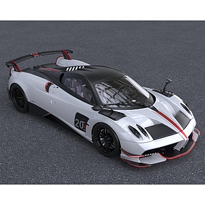 帕加尼赛车超级跑车低配版3d模型