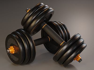 哑铃运动健身器材件夹3d模型3d模型