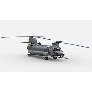 鱼鹰运输机武装直升机3d模型