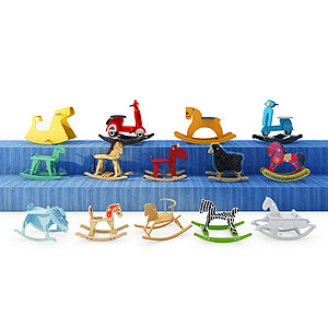 现代儿童木马摇椅玩具3d模型