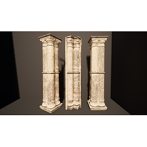 石柱欧式罗马柱3d模型