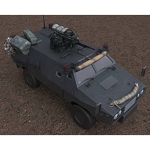 装甲防暴车轻型轮式装甲车3d模型