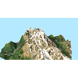 现代雪山山谷3d模型