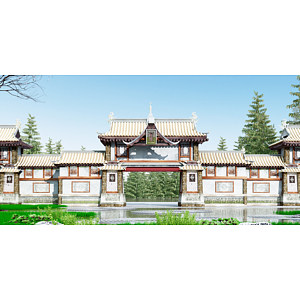 中式古建宫殿3d模型