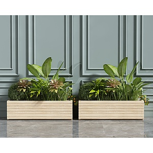 植物绿植花箱3d模型