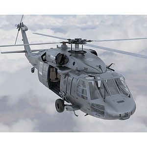海鹰直升机低配版3d模型