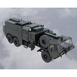 重型高机动战术卡车3d模型