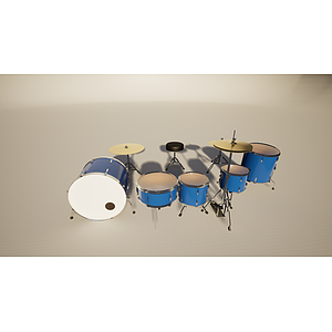 音乐设备乐器架子鼓3d模型