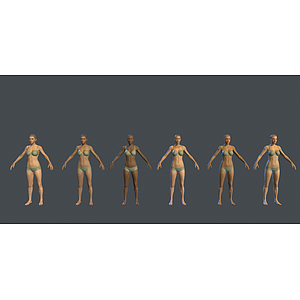 游戏写实角色女裸模3d模型