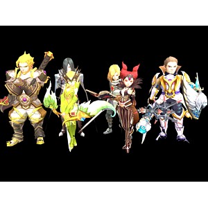 龙之谷六英雄游戏角色人物3d模型