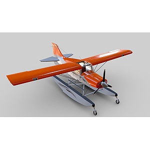 水上飞机战斗机螺旋桨飞机3d模型