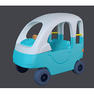 儿童塑料玩具扭扭学步车3d模型