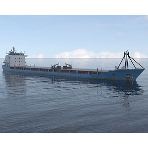 远洋集装箱货轮船3d模型