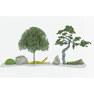 庭院景观绿植树3d模型