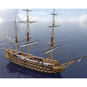西班牙大帆船17653d模型