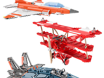 现代乐高飞机玩具模型3d模型