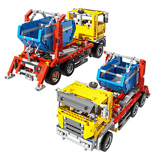 现代乐高货柜车玩具组合3d模型