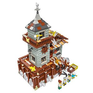 现代乐高渔夫小屋玩具3d模型