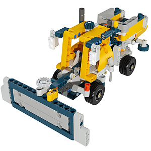 现代乐高工程车玩具组合3d模型