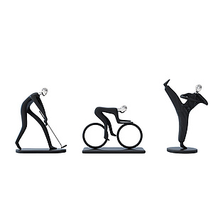 现代运动人物雕塑3d模型