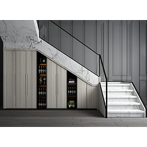 楼梯储物柜转角楼梯3d模型