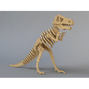 北欧恐龙雕刻玩具3d模型