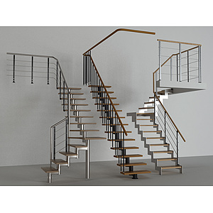 现代楼梯栏杆3d模型