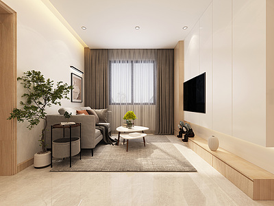 现代家居客厅模型3d模型