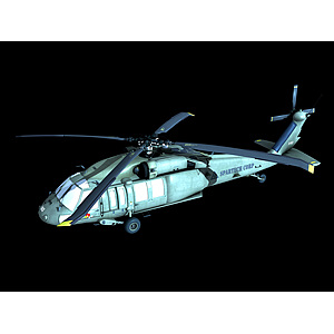 工业风军用直升机3d模型