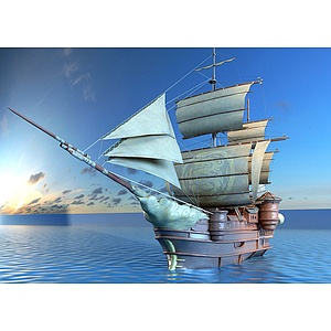 古代战船3d模型