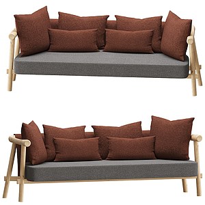 现代三人沙发3d模型