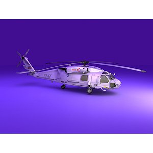 现代 直升机3d模型