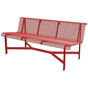 现代金属红色沙发3d模型