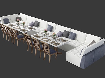 现代沙发茶几组合沙发模型3d模型