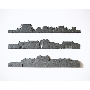 中式江南水乡浮雕装饰构件3d模型
