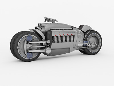 现代道奇战斧摩托车模型3d模型