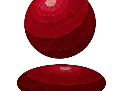 luna现代圆形渐变色地毯模型3d模型
