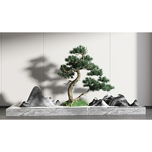 新中式松树3d模型