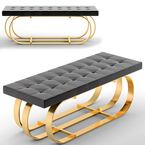 金属皮质凳子3d模型