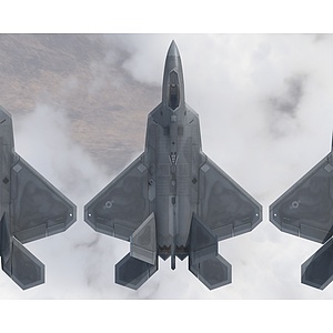 美国F22猛禽战斗机6套涂装3d模型