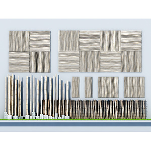 竹子围栏3d模型