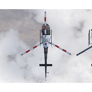 欧洲直升机AS3503d模型