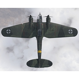 德国空军HE111轰炸机3d模型