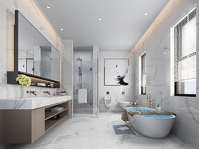 3d浴室卫生间镜子模型