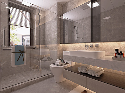 卫生间浴室淋浴房模型3d模型