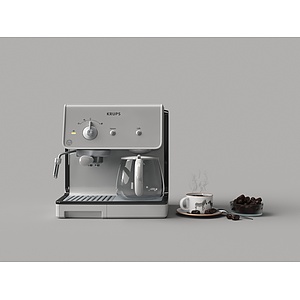 生活电器银色咖啡机3d模型