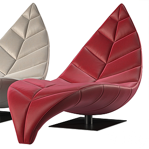 现代叶子躺椅3d模型