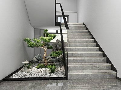 3d扶手楼梯模型