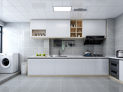 3d现代风格厨房模型