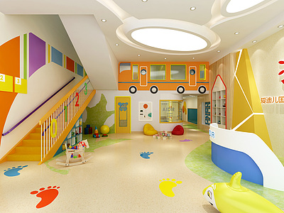 3d幼儿园大厅模型